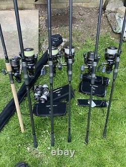 Fox Carp Fishing Rods & Shimano Reels- Full Set of Rods & Reels 6 Rods & 6 Reels