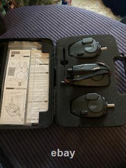 Fox Micron MX 2 Rod Bite Alarms & Receiver Boxed All Working + Case