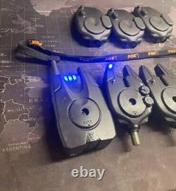 Fox Micron MX Bite Alarm 3 Rod Set USED CARP TACKLE Joblot Carp Fishing Alarms