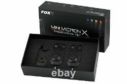 Fox Mini Micron X 2 Rod Presentation Set (CEI197) Carp Fishing Bite Alarms