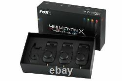 Fox Mini Micron X 3 Rod Presentation Set (CEI198) Carp Fishing Bite Alarms