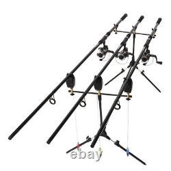 Full Carp fishing Set With 3x 3pc Rods & Reels Alarms Landing Net Mat Pod Tackle