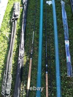 Full set of fishing tackle rods reels pole joblot full match set up