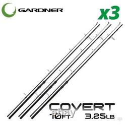 Gardner Tackle Covert Rods 10ft Set of 3 Carp Rods Brand New