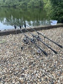 High End 3 rod carp fishing set up