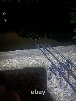 High End 3 rod carp fishing set up