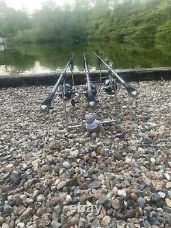 High End 3 rod carp fishing set up