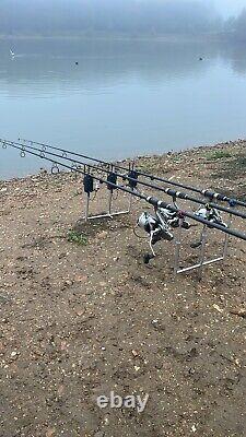 High End 3 rod carp fishing set up