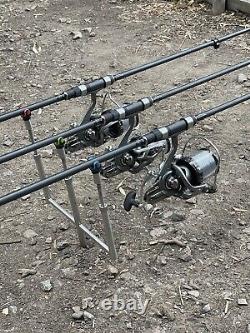 High End 3 rod carp fishing set up