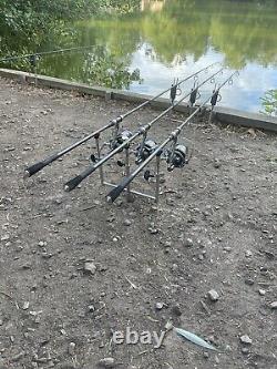 High End 3 rod carp fishing set up