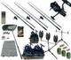 Lidsters Carp Fishing Starter Set 3 Rod Kit Lfr 6000 Reels Pod Alarms Net Set