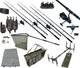 Lidsters Deluxe 3 Rod Carp Fishing Bundle 12ft Rods Reels Bite Alarm Rod Pod Net