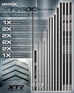 Matrix XTR500 Elite Pro 16.0m Package Coarse Carp Fishing Pole Accessories