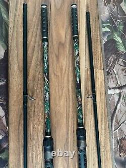 Mega Rare Shimano tribal real tree x 2 carp rod with bags