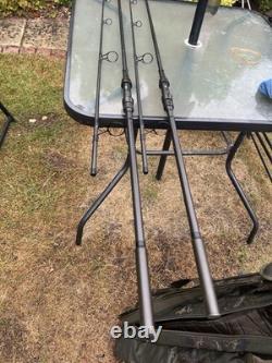 NASH black ops mk1 9ft 3.5lb Carbon Fibre Carp Rods 2pc Set of 2 with Rod Bag