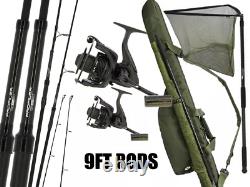 NGT Carp Fishing Set Profiler Extender Carp Fishing Rods 10ft Rods Reels