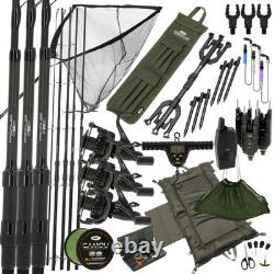 NGT Deluxe 3 Rod Profiler Carp Fishing Set Up
