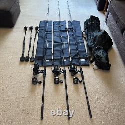 Nash Scope Black Ops 9ft T1724 3 Rod Carp Setup With 3 ESP Onyx Compact Reels