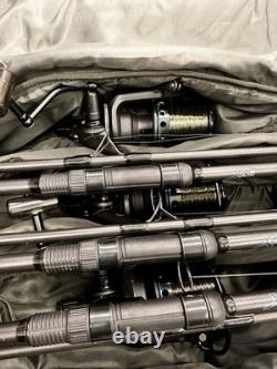 Nash x Series 12ft 3.25lb Carp Fishing Rods X3 with LR 10000 reels X3
