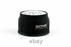 New Sonik SKX Bite Alarms & Receiver 3 rod set + Free bivvy Lamp incl Carry Case