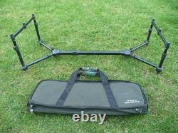 ORIGINAL FOX QUATTRO POD w 3 ROD BUZZ BARS & BAG USED CARP FISHING SET UP