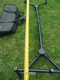 ORIGINAL FOX QUATTRO POD w 3 ROD BUZZ BARS & BAG USED CARP FISHING SET UP
