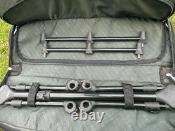 ORIGINAL FOX QUATTRO POD w 3 ROD BUZZ BARS & BAG USED CARP FISHING SET UP