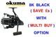 Okuma Black 8k 14000 Carp Reel For Method Feeder Spod Marker Rod Fishing Big Pit