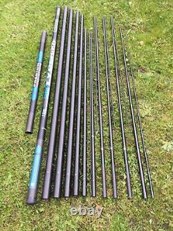 Preston Protype 260 13m pole match carp coarse fishing tackle 4 tops & cup kit