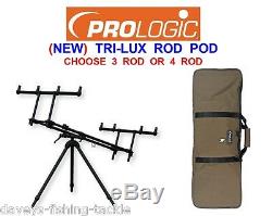 Prologic 2020 Tri-lux Rod Pod For Carp Rod Fishing Big Pit Reels 3 Or 4 Rod Rest