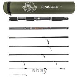 Smuggler 7 Compact 8.5ft Travel Fishing Rod 2 tips for spin and general fishing