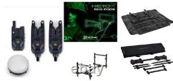 Sonik Hero X 2 Rod Pod And Wireless Alarm Set Receiver Bivvy Light Carp Fishing
