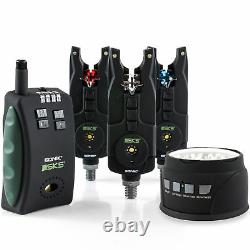 Sonik SKS Alarm 3 Rod Set and Receiver + FREE Bivvy Light NEW Bite Alarm 3+1