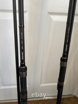 Sonik SKS Carp 12ft 3lb 2pc Carp Fishing Rods Black with Rod Sleeves