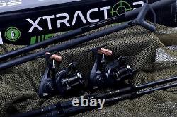 Sonik XTRACTOR 2 Rod Carp Kit Fishing Kit 2 Rods 2 Reels 1 Net FREE P&P