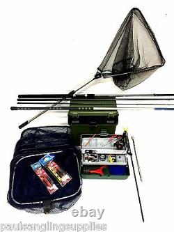 Starter Float Fishing Kit 10ft Rod, Pole Reel Box Tackle Rigs N