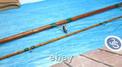 Stunning Fosters Ashbourne The Carpio 10' 2pc split cane carp rod green whipped