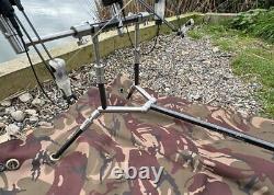 Summit tackle rod Pod 3 rod Adjustable cobalt Black carp fishing