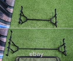 Summit x Lidsters Carp Fishing Rod Pod Mini Points Black 3 Rods Blue Screw