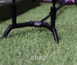 Summit x Lidsters Carp Fishing Rod Pod Mini Points Black 3 Rods Purple Screw