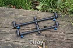 Summit x Lidsters Carp Fishing Rod Pod UK Made Aluminium Blue Adjustable 3 Rods