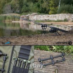 Summit x Lidsters Carp Fishing Rod Pod UK Made Aluminium Green Adjustable 3 Rods