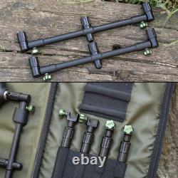 Summit x Lidsters Carp Fishing Rod Pod UK Made Aluminium Green Adjustable 3 Rods