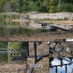 Summit x Lidsters Carp Fishing Rod Pod UK Made Black Aluminium Adjustable 3 Rods