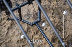 Summit x Lidsters Carp Fishing Rod Pod UK Made Black Aluminium Adjustable 3 Rods