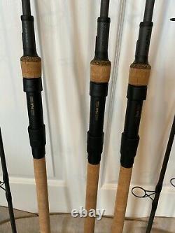 Three Nash Scope Cork 10ft 2.75lb Carp Fishing Rods & Nash Scope Ops 3 rod skin