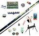 Thriller 8.5m White Knuckle Fishing Pole 2 Top Kits Elastic + 10 Rigs + 2 Roller