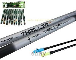 Thriller 8.5m White Knuckle Fishing Pole 2 Top Kits with Elastic + 10 Pole Rigs