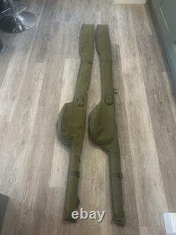 Trakker propel 2x 12ft Carp fishing Rods 2-Piece + Trakker single sleeves
