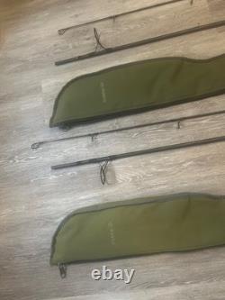 Trakker propel 2x 12ft Carp fishing Rods 2-Piece + Trakker single sleeves